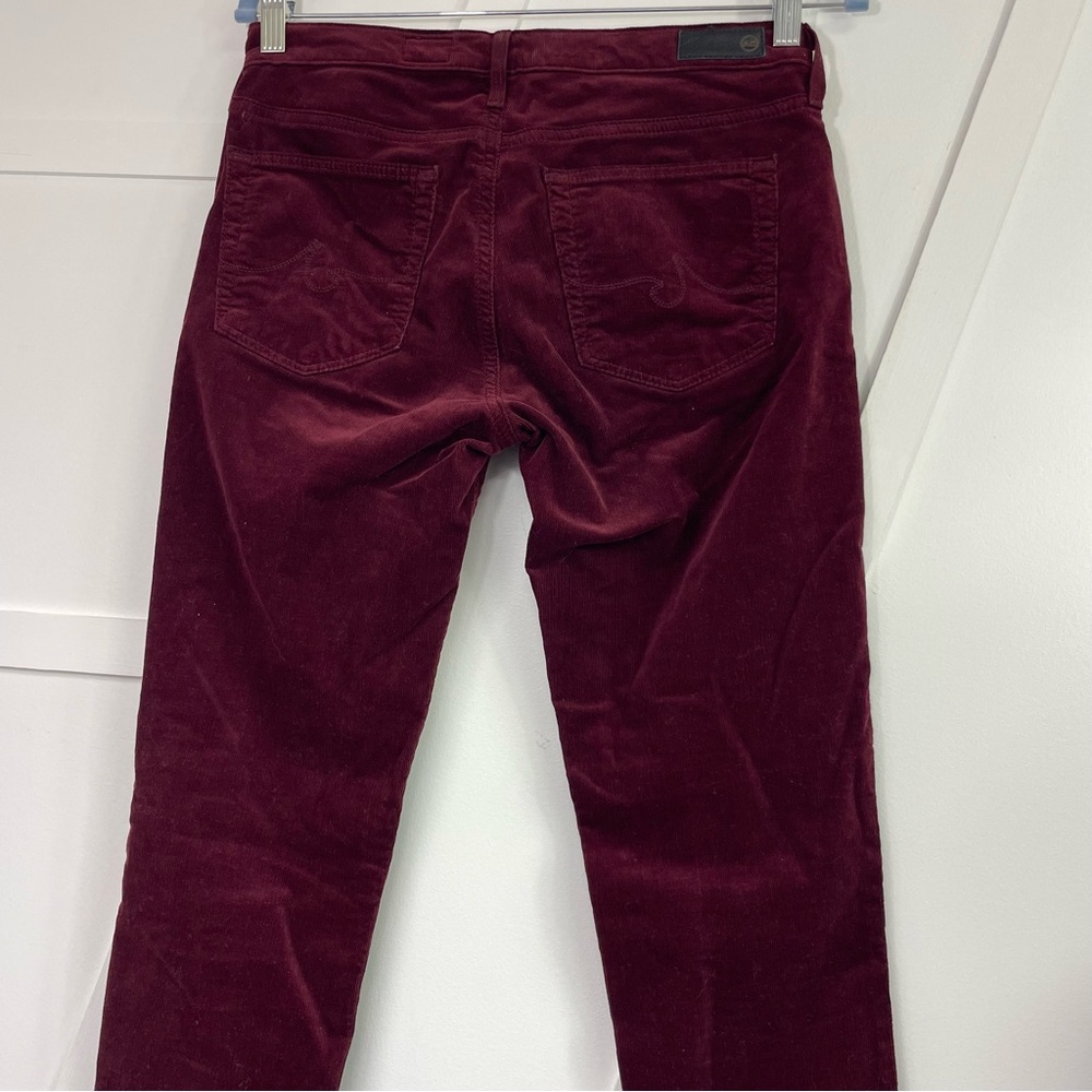 AG Adriano Goldschmied Maroon Corduroy Trousers
